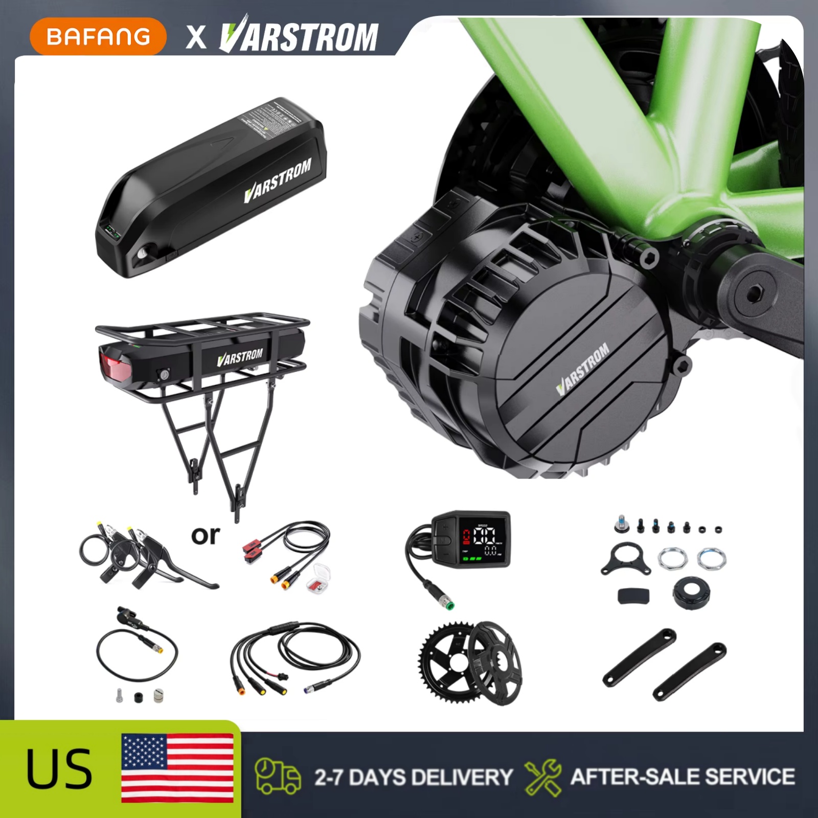 Varstrom 750W 48V Mid Motor Ki - đánh giá và giá Torque Sensor Mid Drive Motor Kit